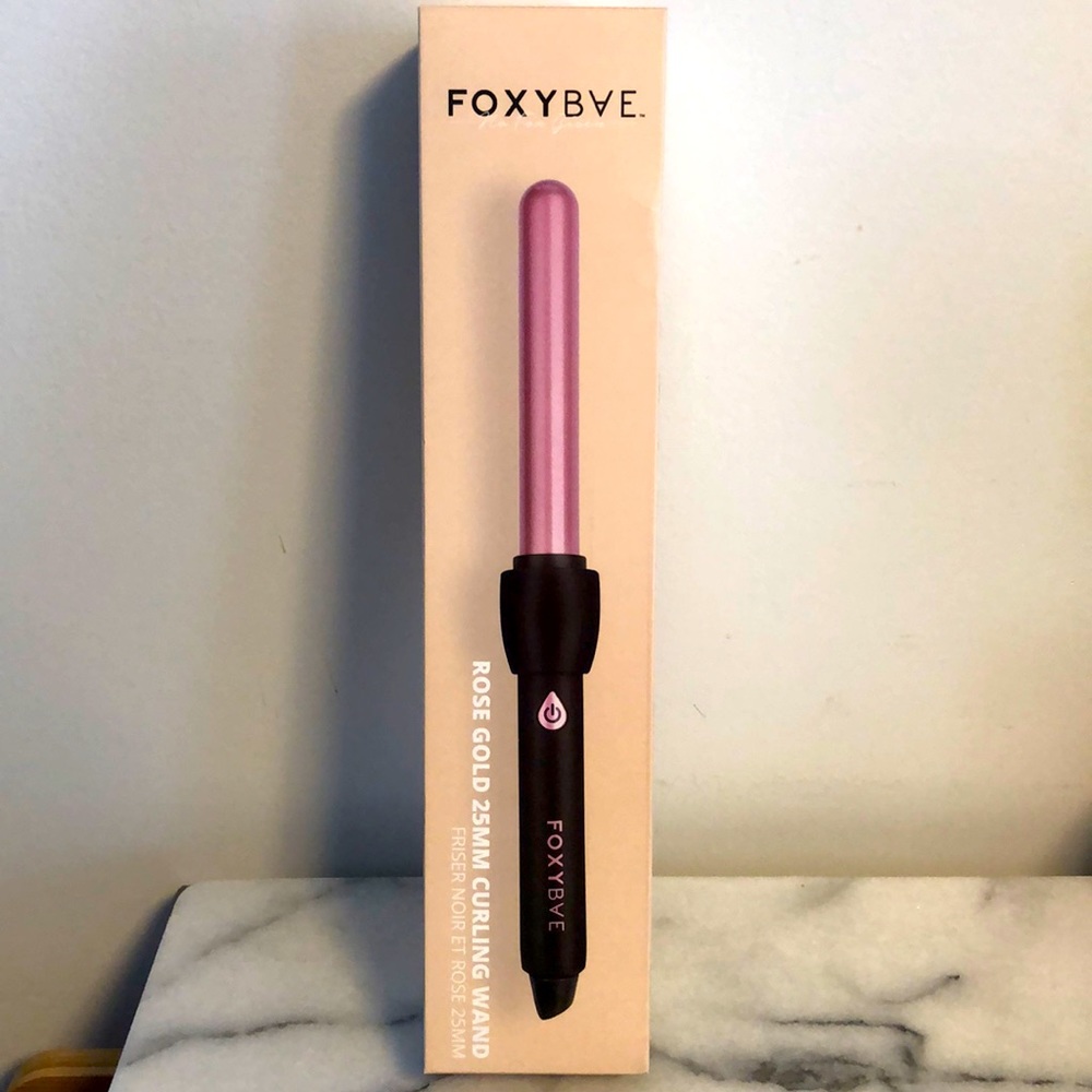 Black & Rose Gold 25mm Curling Wand